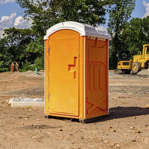 how often are the portable restrooms cleaned and serviced during a rental period in Kemper County